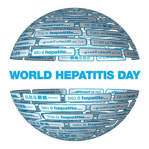 globe for world hepatitis day; Image credit WHO