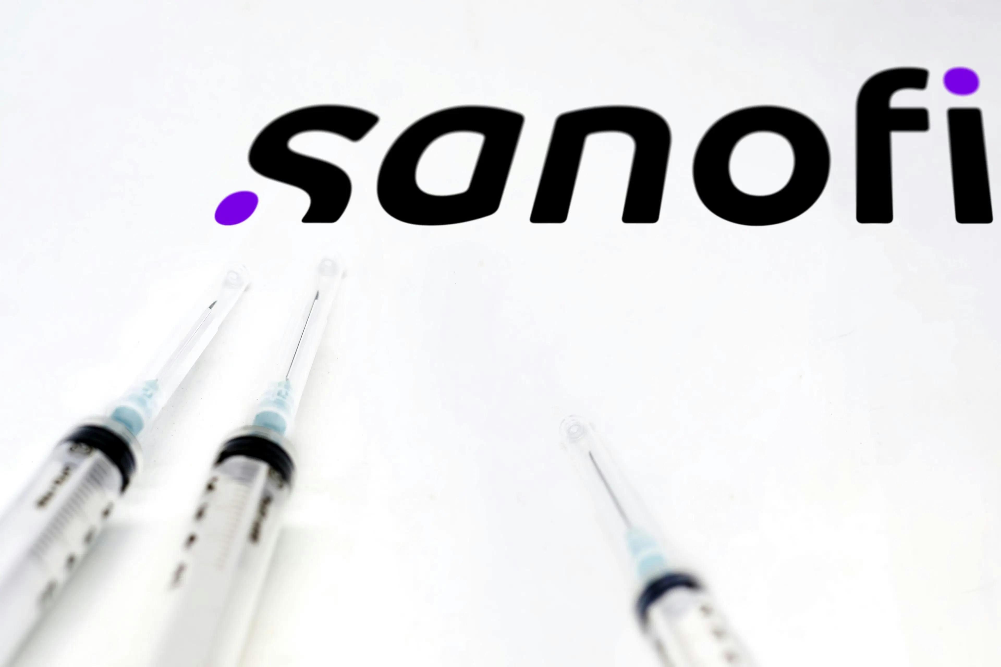 image of sanofi logo and needles. Image Credit: © rarrarorro - stock.adobe.com.